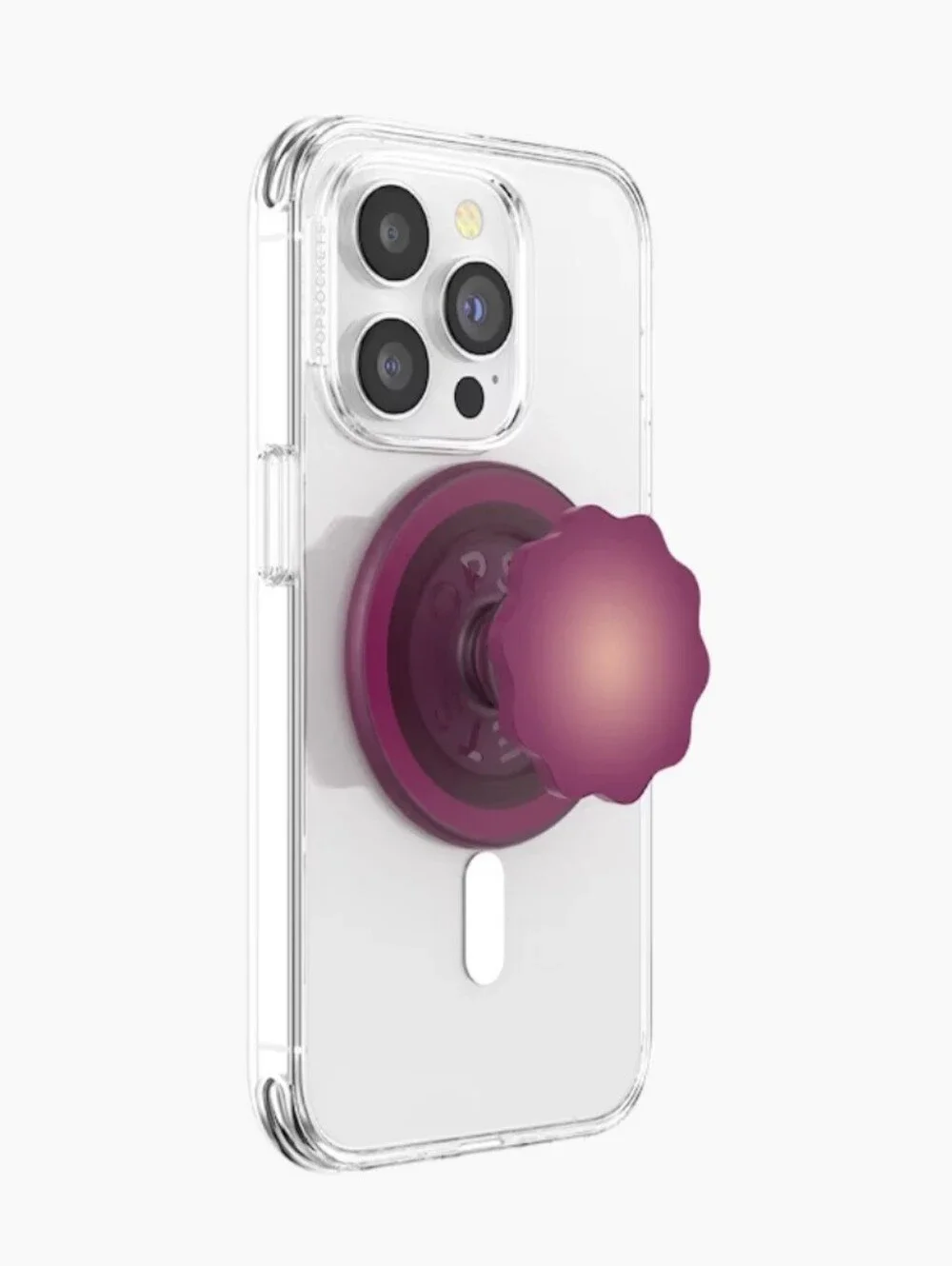 Popsocket - Molded Flower Red Wine MAGSAFE Round PopGrip